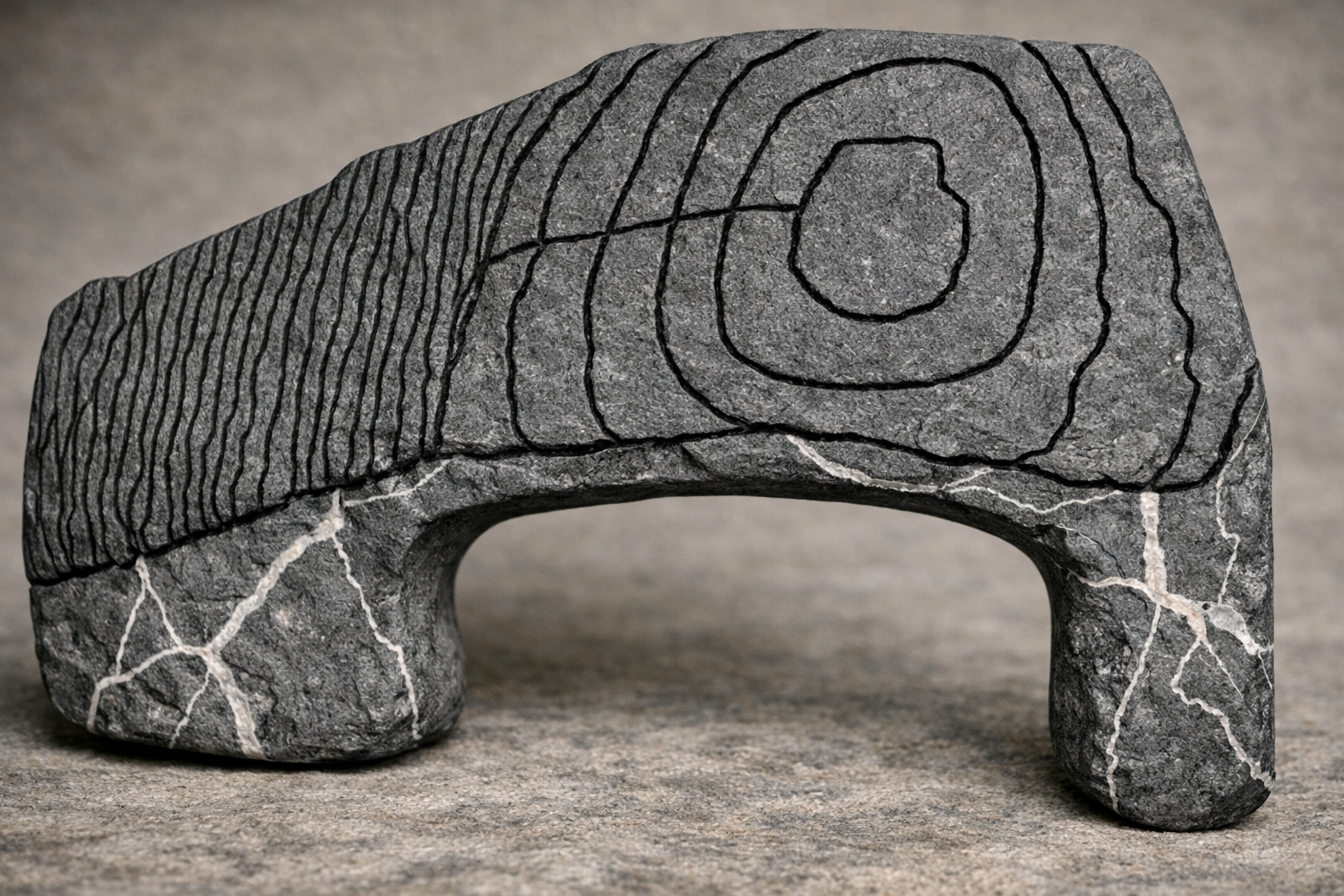 亀専用の擬岩(グレー色)