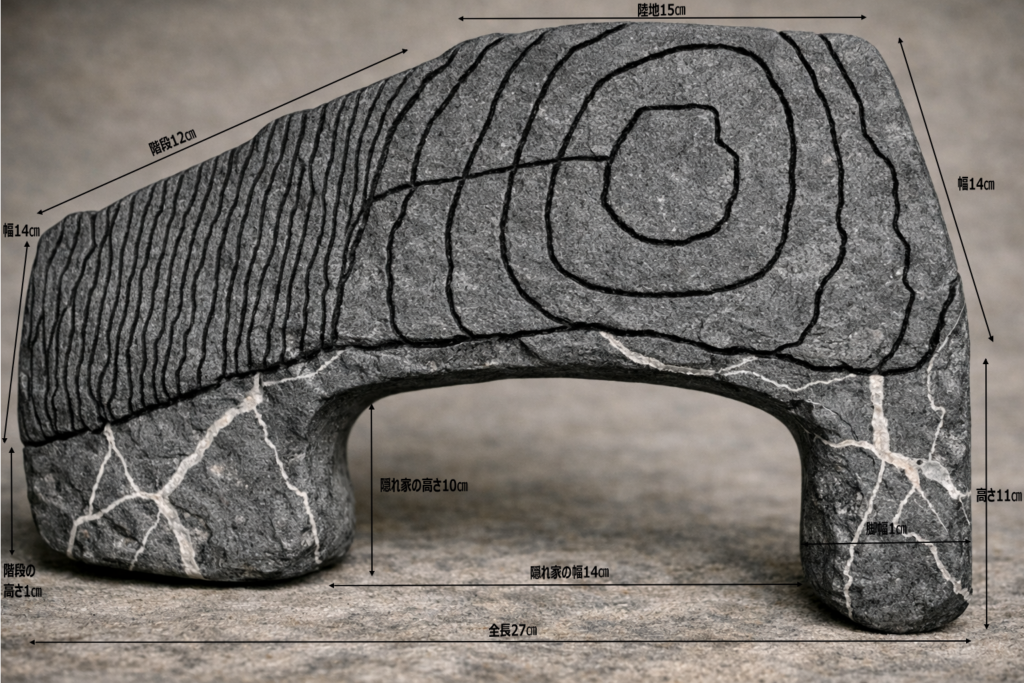 亀専用の擬岩サイズ